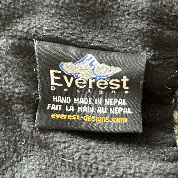 Everest Designs Skull Cap Brown/Charcoal Fair Isle Wool Lined Beanie Hat Nepal - Picture 8 of 11